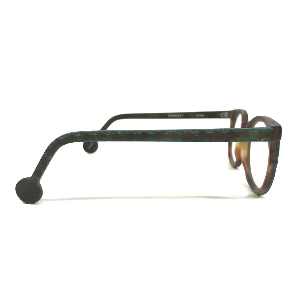 Vintage la Eyeworks Eyeglasses Frames SCARLETT 754M Matte Green Brown 48-20-130